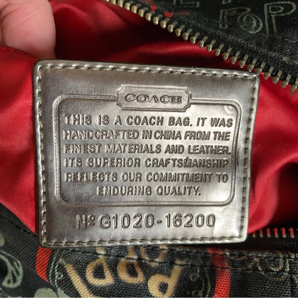 Coach Poppy Graffiti Black Multicolor Bag - Picture 9 of 10